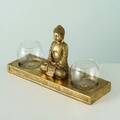 Свещник Jarven Buddha, Boltze, 30x10x16 см, полирезин, злато