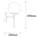 Аплик Mudoni MR - 953, Opviq, 20 x 15 x 40 cm, 1 x E27, 40W, златен