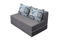 Разтегателен диван Urban Living Bedora 136x80x40 см Grey/Grey Flower