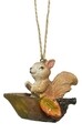 Globe Squirrel с естествена лодка, Decoris, 7,5x5x6,5 см, полирезин, кафяв