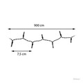 Вътрешна/външна Коледна инсталация, 120 светодиода, 900 см, многоцветна светлина
