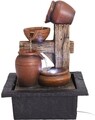 Декоративен фонтан Amphora desen, 21,5x19x28,8 см, полистоун, черен/кафяв