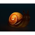 Соларна градинска лампа Snail, Lumineo, 8x16x10,5 см, полирезин, оранжев