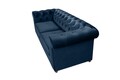 Разтегателен диван Oxford Chesterfield, 88x216x75 см, 3 места, Тъмно син