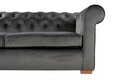 Разтегателен диван Oxford Chesterfield, 88x216x75 см, 3 места, антрацит