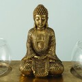 Свещник Jarven Buddha, Boltze, 30x10x16 см, полирезин, злато