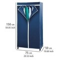 Текстилен гардероб, Wenko, Wardrobe Air, 75 x 150 x 50 см, полипропилен/неръждаема стомана, син