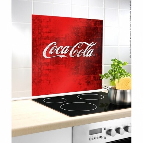 Кухненска стена Coca-Cola Classic, Wenko, 60 x 70 см, топлоустойчиво стъкло, червено