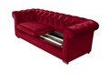 Разтегателен диван Oxford Chesterfield, 88x216x75 см, 3 места, Червен