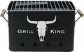 Правоъгълна скара Grill King, 32x20x20 см, цинк, черен