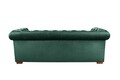 Разтегателен диван Oxford Chesterfield, 88x216x75 см, 3 места, Зелен