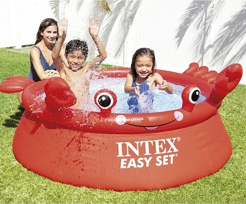 Детски надуваем басейн Intex Crab, 880 L, 183x51 см, поливинил, многоцветен