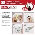 Самозалепваща държача за кърпи, Wenko, Uno Quadro Turbo-Loc®, 6,5 x 6,5 x 3,5 см, пластмаса/неръждаема стомана