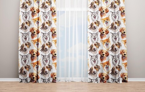 Draperie Foxes, Oyo Kids, 140x240 cm, poliester, multicolor