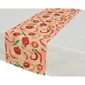 Traversa pentru masa Vegetables, Decoris, 150x32x0.5 cm, poliester, rosu