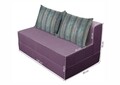 Разтегателен диван Urban Living Bedora 136x80x40 см Purple/Stripes