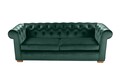 Разтегателен диван Oxford Chesterfield, 88x216x75 см, 3 места, Зелен