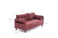 Фиксиран диван Comfort, Balcab Home, 2 места, 175x80x80 см, дърво, червен