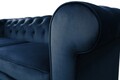 Разтегателен диван Oxford Chesterfield, 88x216x75 см, 3 места, Тъмно син