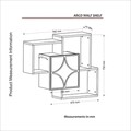 Стенен рафт Arco, Tera Home, 79,2x22x73 см, лешник/тъмнозелен