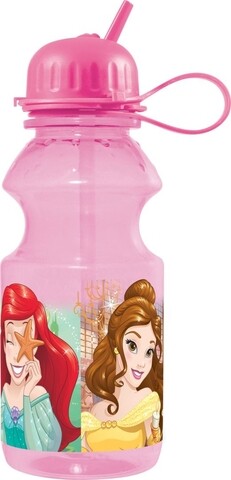 Съд за вода Princess, Disney, 400 ml, пластмасов, розов