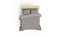 Beverly Hills Polo Club De Light Grey Twin King Bed Чаршаф от 3 части Сатен Памук Светлосив