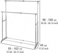 Подпора за закачалка, Twin, Wenko, разтегателна, 95 x 44 x 98 см, хромирана стомана/пластмаса, сребриста