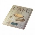 Дигитална кухненска везна Cafe Wenko, 14 x 19,5 x 1,2 см, топлоустойчиво стъкло, бежово