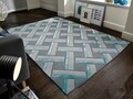 Ръчно изработен килим, Parquet Grey Duck Egg, Flair Rugs, 160 x 230 см, вълна, многоцветен