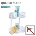 Рафт за баня, Wenko, Quadro Vacuum-Loc®, 25,5 x 32,5 x 14 см, неръждаема стомана/пластмаса