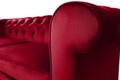 Разтегателен диван Oxford Chesterfield, 88x216x75 см, 3 места, Червен