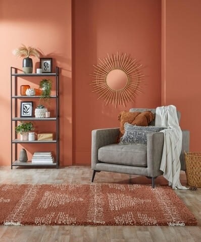 Килим Zane Terracotta, Flair Rugs, 160 x 230 см, полипропилен, кафяв