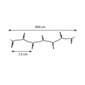 Вътрешна/външна коледна инсталация, 120 светодиода, 900 см, студена светлина