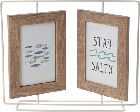 Рамка за снимка Stay salty, 32.5x5x26.5 см, дърво