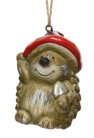 Globe Hedgehog w row, Decoris, 6x6x7.5 см, теракот, многоцветен