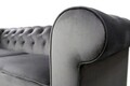 Разтегателен диван Oxford Chesterfield, 88x216x75 см, 3 места, антрацит