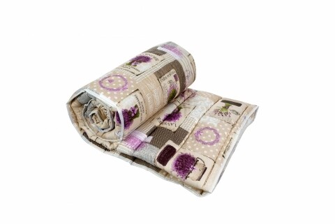 Капитонирана микрофибърна завивка Alcam Lavender 250gr/m2, 140x200 см