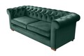 Разтегателен диван Oxford Chesterfield, 88x216x75 см, 3 места, Зелен