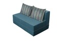 Разтегателен диван Urban Living Bedora 136x80x40 см Turquoise/Stripes