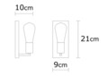 Аплик Karain N-1355, Noor, 10 x 9 x 21 cm, 1 x E27, 100W, бял