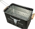 Правоъгълна скара Grill King, 32x20x20 см, цинк, черен