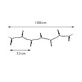 Външна коледна инсталация, 180 диода, 13,5 м, топла светлина