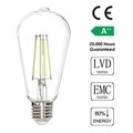 LED крушка, Sage, ST64 - Бяла, 7 W, 6500K, 806 Lm, стъкло