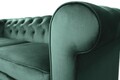 Разтегателен диван Oxford Chesterfield, 88x216x75 см, 3 места, Зелен