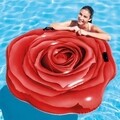 Надуваем плажен дюшек Intex Red Rose, 137x132 см, поливинил, червен